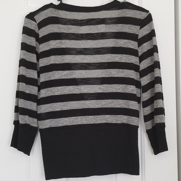 Black and gray strip Cardigan - Picture 2 of 7